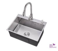 Bồn rửa chén Inox đơn 68×45 tặng vòi lạnh