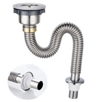 Bồn rửa chén Ống thoát nước bằng thép không gỉ Bộ lọc bồn rửa có nút chặn bồn rửa / nắp niêm phong Bồn rửa nhà bếp Cống ống thoát nước ống ống