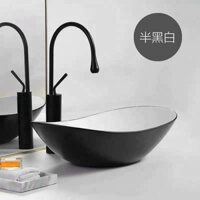 Bồn rửa mặt đen lòng trắng-chậu đẹp lavabo