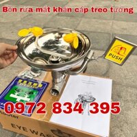 Bồn rửa mắt khẩn cấp gắn tường đế tròn