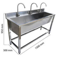 Bồn rửa tay inox 1500×500 mm