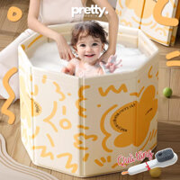 Bồn Tắm Gấp Gọn Cao Cấp, Bồn Ngâm Dày 7 Lớp Giữ Nhiệt 3 Giờ, Bể Bơi Cho Bé Gấp Gọn 150L