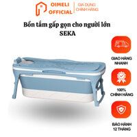 Bồn tắm gấp gọn cho người lớn SEKA chất liệu nhựa PP và hạt nhựa TPE, có thể làm bể bơi, bảo hành chính hãng