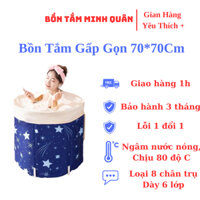 Bồn Tắm Gấp Gọn Minh Quân, Bồn Ngâm Thảo Dược, Ngâm Nước Đá, Cho Trẻ Tập Bơi 8 Chân Trụ