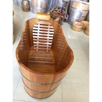 Bồn tắm gỗ oval dài cho Spa