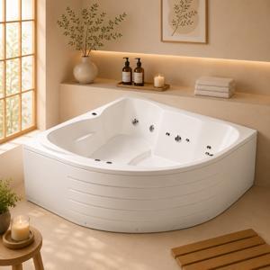 Bồn tắm góc massage Caesar MT5156