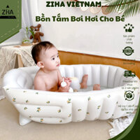 Bồn tắm hơi cho bé, chậu tắm bơm hơi kiêm phao bơi Bar-rot, gấp gọn dễ dàng mang đi du lịch