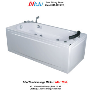 Bồn tắm massage Acrylic Micio WMN-170L