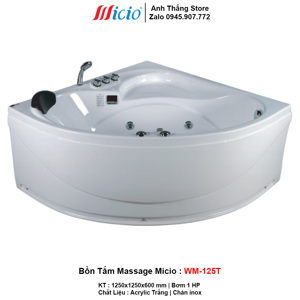 Bồn tắm massage Acrylic Micio WM-125T