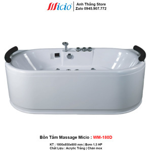 Bồn tắm massage Acrylic Micio WM-180D