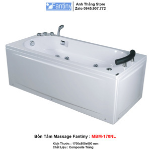 Bồn tắm massage Fantiny MBM-170NL (Composite, yếm trái)