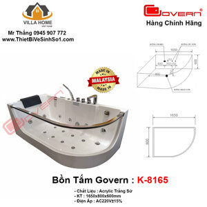 Bồn tắm massage Govern K-8165