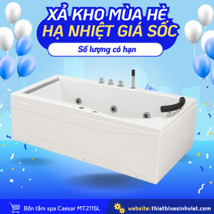 Bồn tắm Massage hơi có chân có yếm Caesar MT211SL(R)