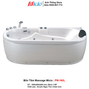 Bồn tắm massage Micio PM-160L (ngọc trai)