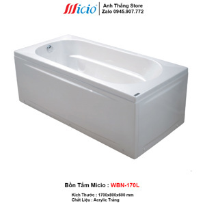 Bồn tắm Micio WBN-170L (Acrylic, Yếm trái)