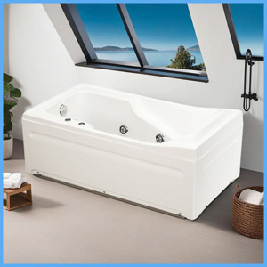 Bồn tắm nằm massage Caesar MT0460L(R) - có chân có yếm