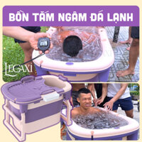 Bồn Tắm Ngâm Đá Gấp Gọn, Bồn Tắm Gấp Gọn Cho Người Lớn Chất Liệu Nhựa PP và TPE, Có Thể Làm Bể Bơi