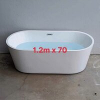 Bồn Tắm Oval Cạnh Thẳng 1.2m