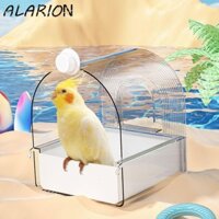 Bồn tắm treo vẹt ALARION, Lồng tắm chim treo tường trong suốt, Phụ kiện lồng chim Thiết kế ngăn kéo chống nước Hộp tắm chim lớn Cockatiel