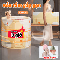 Bồn tắm xông hơi gấp gọn cho người lớn cao cấp, dày 7 lớp giữ nhiệt 3 giờ, Bể bơi gấp gọn cho bé dung tích 150L