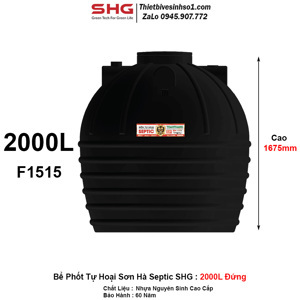 Bồn tự hoại Septic Sơn Hà 2000L