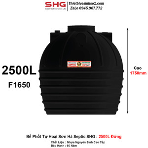 Bồn tự hoại Septic Sơn Hà 2500L