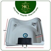 Bồn vuông tai thỏ nhựa trắng gội đầu dưỡng sinh