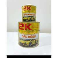 Bóng 2k vàng hệ ACRYLIC lon 1L (800g bóng +200g chất đóng rắn) ko ngả vàng