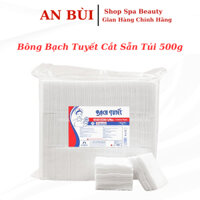 Bông Bạch Tuyết Y Tế Cắt Sẵn Dùng Trong Phun Xăm Thẩm Mỹ Gói 500g.