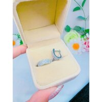 Bông bật đính đá basic_bạc S925 XI KIM CAO CẤP