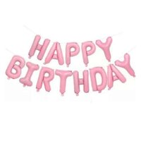 Bóng bay chữ Happy Birthday 15 màu  từ 100 bộ cắt giá tốt  - hồng pastel