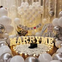 Bóng Bay Pastel Trang Trí Tiệc Cưới Phòng Tân Hôn Cầu Hôn Đèn Led Nến Điện Tử Mini  Decor Love