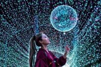 Bóng bay phát sáng có đèn nháy Galaxy led