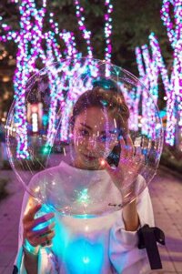 Bóng bay phát sáng có đèn nháy Galaxy led