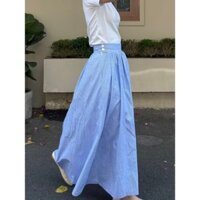 BỒNG BỀNH SKIRTS- CHÂN VÁY SỌC XANH - HỒNG CHẤT KATE HÀN MÁT CHICHI