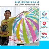 Bóng Bơm Hơi, Bóng Sọc Trong Suốt,Bóng Bãi Biển Intex 59065 Chính Hãng 107cm (71cm)