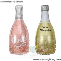 Bong bóng chai rượu tây trơn nilon kiếng bạc