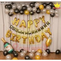 Bong bóng happy birthday trang trí sinh nhật sang chảnh đủ phụ kiện