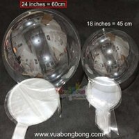 Bong bóng nhựa trong suốt BOBO 60cm 24 inch loại 2