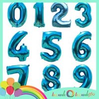 Bong bóng số trang trí tiệc xinh 0-9 size lớn chọn màu - Xanh  - Số 4