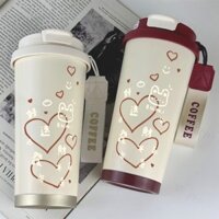 Bong bóng tình yêu sinh viên nhất định phải có cốc nước đá dung tích lớn 316 cốc cà phê chất liệu thép không gỉ cốc đựng cà phê dây xách tay ấm giữ nhiệt miệng uống đôi
