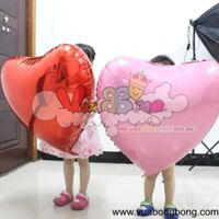 Bong bóng trái tim, ngôi sao 80cm nilon nhôm kiếng bạc