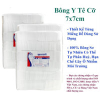 Bông cắt sẵn 7x7cm - Bạch Tuyết (bịch 0,5kg)1