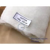 Bông chần chăn Cotton 30% pha Poly 70%