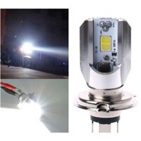Bóng chân H4 3000k 6000k 30w bi gương cầu cắt sáng màu trắng vàng chiếu xa gần Mô Tô máy Đèn Pha cos LED Xe hơi ô tô