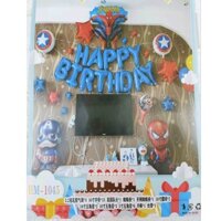 Bóng chữ happy birthday có hình siêu nhân nhện
