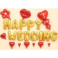 Bóng chữ happy wedding