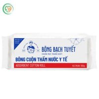 Bông cuộn thấm nước y tế Bông Bạch Tuyết dùng trong y tế và chăm sóc cá nhân (100g)