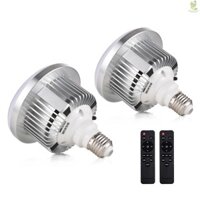 Bóng Đèn 2 Bóng Đèn LED 85W Bóng Đèn Chụp Ảnh 3200K-5500K Bóng Đèn Tiết Kiệm Năng Lượng Có Thể Điều Chỉnh Độ Sáng E27 Gắn Với Điều Khiển Từ Xa Cho Phòng Chụp Ảnh Chiến Tranh Gia Đình Came-211