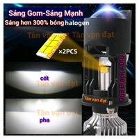 Bóng đèn Bi cầu Mini G63 Black-T8 trợ pha Laser 70W Kính Tím mắt ếch kính Tím 70W và T2 pro chân H4 HS1 Giá 1 bóng